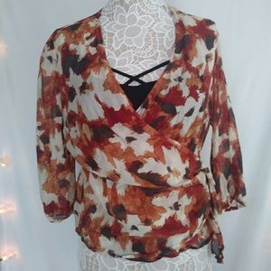 Burnt Orange floral top
